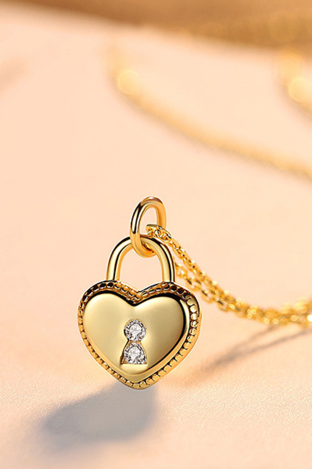 Heart Lock Pendant 925 Sterling Silver Necklace